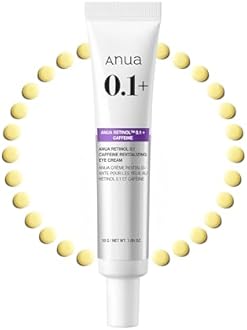 ANUA Retinol 0.1 Caffeine Revitalizing Eye Cream, Under Eye Cream For Hydration, Glow Up Eye Contour, Niacinamide, Retinol For Face, Night Cream For Eye Care, Korean Skin Care (30g/1.05oz)