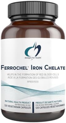 Designs for Health Ferrochel Iron Chelate - Iron Bisglycinate Supplement (120 Capsules)