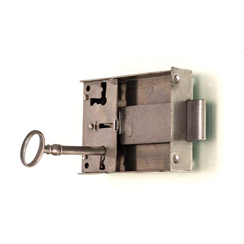 Preisvergleich Produktbild Antikas - Kastenschloss Möbelschloss Schublade Schrankschloss - HxB 92x63 - Dornmaß 70mm