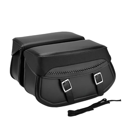 Bagagerie moto pour Dyna Softail Touring Vstar Shadow, sacoche de selle noire