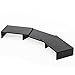 immagine 6FITUEYES Dual Supporto per Monitor in Legno Girevole Lunghezza Regolabile Supporto per PC Schermo e Computer Portatile Nero 92.5-108x23.5x10.2cm DT108001WB