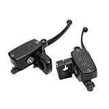QOGANS 25mm Motorcycle Brake Master Cylinder Clutch Lever Fit for Suzuki Intruder 800 1500 Fit for Honda Fit for Kawasaki(1 Pair Black)
