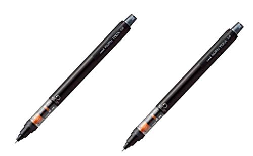 Uni Mechanical Pencil Kurutoga Pipe Slide Model 0.5mm, Black Body (M54521P.24) 2 Pack