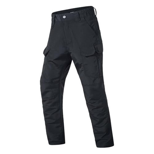 Men's Tactical Cargo Pants Outdoor Waterproof Quick Dry Work Hiking Pants Baggy Ripstop Multi Pocket Overall Trousers