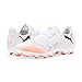 PUMA Men's Future Play Firm, Artificial,Ground Soccer Cleats, White-Black-Glowing Red AH25, 10