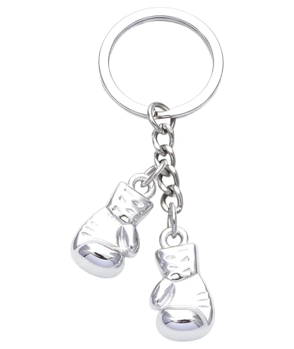 Image of Boxing Gloves Keyring, Keychain for Fitness Lovers, Birthday Surprise, Gift for Sports Lovers, Gift for Men and Women