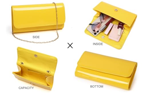 Image of Women Patent Leather Wallets Fashion Clutch Purses Evening Bag Many colors Handbag