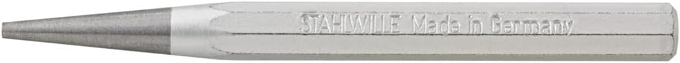 Stahlwille 70060009 Drift Pin, 8 mm Wide Tip, 120 mm Long, Octagonal Shank, Chrome Vanadium Steel, Lacquered Silver, For Aligning Bolt or Rivet Holes, Made in Germany