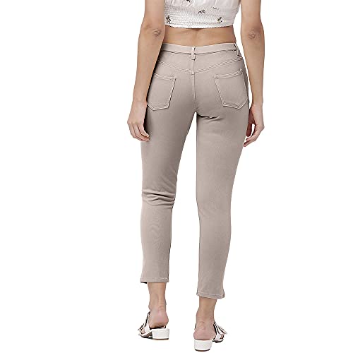 Image of GO COLORS Soft Cotton Blend Printed Jeggings Ankle Length for Women| Breathable, Mid Rise