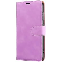 Flap Case for Samsung Galaxy A56/A36, Smooth Leather Card Slot Flip Stand Cover Shock Protection Ultra Slim Case,Purple,A56
