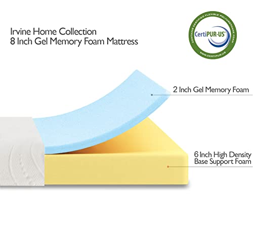Irvine-Home-Collection-California-King-Size-8-Inch-Gel-Memory-Foam-Mattress-Medium-Firm-Feel-Breathable-Cool-Sleep-and-Pressure-Relief-CertiPUR-US-Certified-Temperature-Balanced
