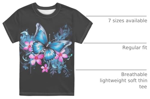 Image of Xhuibop Kids Tshirts Girls Boys 3-16 Years Summer Clothes for Teens Loose Fitting Tops