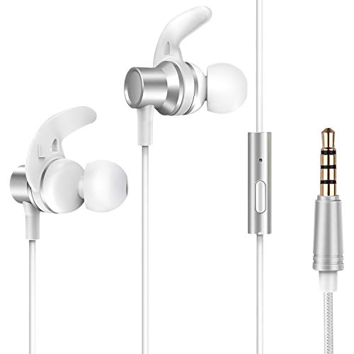 LETSCOM Wired Headphones, Crystal Clear Sound in-Ear Earbuds with Microphone, Lightweight 3.5mm Head - //coolthings.us