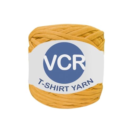 Image of VCR Mellow Yellow Big T-Shirt Yarn, 100 Meters Length, Recycled & Fashionable Craft Yarn, Pack of 1, Suitable for Crochet, Knitting & DIY Bags, Baskets, Cushions & Home Decor Projects