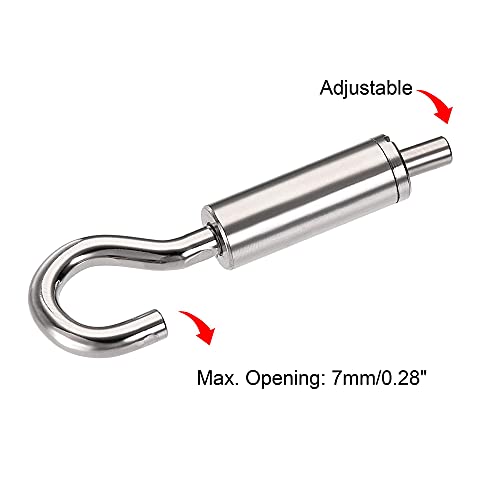 Image of uxcell Picture Hanging Wire Hook, 4pcs 7mm Open Adjustable Copper Hooks for Home Picture Art Gallery Picture Display Kit