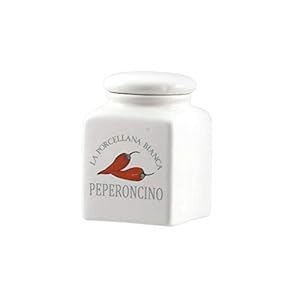 Porcellana Conserva Chili-Pfeffer-Behälter mit Porzellandeckel, 170 ml, in Geschenkbox