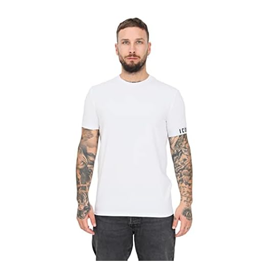Dsquared T-shirt med 2 ikoner i vitt, Vitt, S