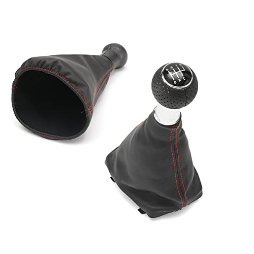 Car Gear Shift Boot Cover, Pu Leather Gear Shifter Knob Dust Cover, Waterproof Shift Knob Cover Boot Gear Gaiter Cover, Auto Accessories Suitable For Most Manual/Automatic Cars (Red Thread Sewing) #TOP2