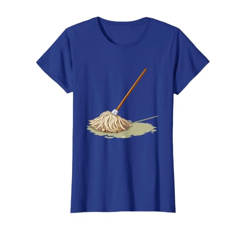 Funny mop up Outfit T-Shirt, Women, Royal Blue, XX-Large