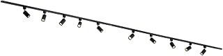 Qub Focus III 1-Phasen Led Schienensystem - 600cm - 10x GU10 Spots Schienensystem lampen - 6x 1m Lichtschienensystem - I-Form - Deckenstrahler Schwarz - Erweiterbar & flexibel - LED-kompatibel