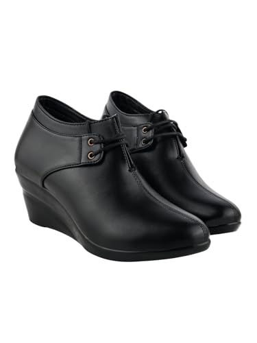 Bottes modernes en cuir Shoetopia avec grand talon compensé chic