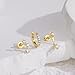 Gold Stud Earrings for Women Trendy, Small Huggie Hoop Cartilage Studs Jacket Stack for Multiple Piercing, Hypoallergenic Cute Fashion Accessories Jewelry Gifts Set
