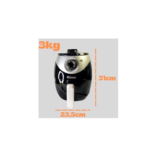 Fritadeira Elétrica Air Fryer, 3,8 Litros, Preto, Plástico e Metal, Controle de Temperatura Ajustável, Timer 30 Minutos, 127V