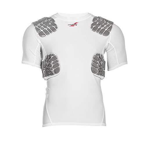 Integrated Rib and Shoulder Combo Protection Youth Short Sleeve Shirt Football Compression T