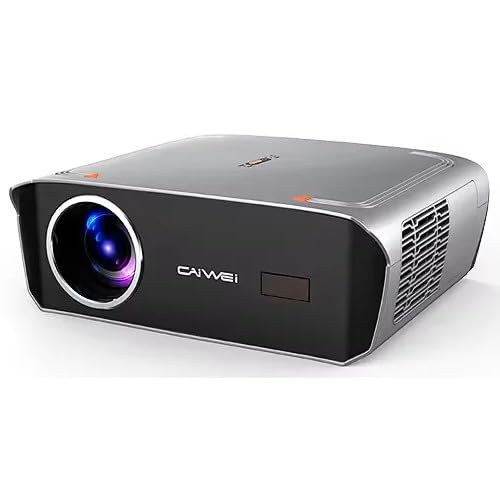 CAIWEI A9R 2GB 32GB 4K Ultra HD Projector with 5G WiFi and Bluetooth, 1300 ANSI/13000 Lumen Outdoor Movie Projector for 300 Inch, Native 1080P Projector with 4D Keystone Correction view 1