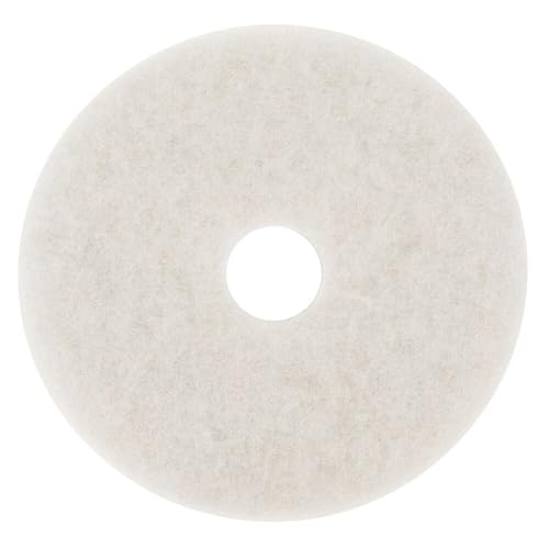 3M White Super Polish Floor Pad 4100, 15", Polish Wood Floors, Spray Cleaning or Dry Buffing Soft Finishes
