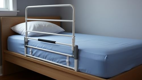 Ausilium Barrière de lit Universelle Pliable et Rabattable – Barrière de sécurité en Acier pour Personnes âgées et handicapées – Installation sous Le Matelas – vue 6