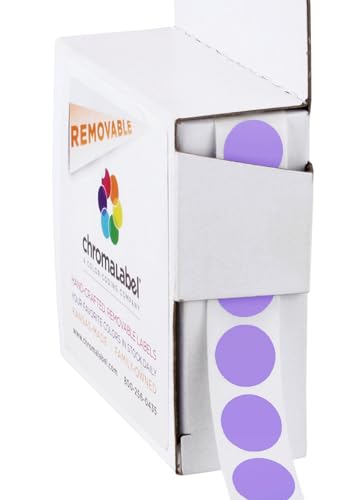 Étiquettes rondes amovibles 1,2 cm lavande autocollantes pour code couleur et marquage de documents