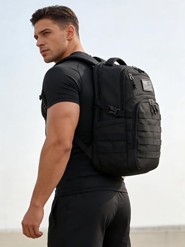 Wotony Military tactical backpack, backpack for men black small tactical assault bag - Image 3