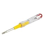 Yellow Intelligent Voltage Tester Pen Contact Voltage Tester Screwdriver Induction Power Detector Pen Electric Test Pen Screwdriver AC 100-500V Electrical