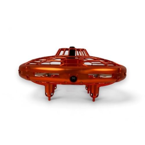 FLYDANCE, Mini Dron para niños. Juguete volador sensor movimiento. Controlado por gestos. Luces LED y carga USB. Perfecto para interior y exterior (Naranja)