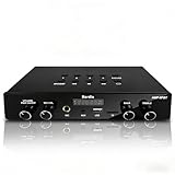 Herdio Bluetooth 5.4 Stereo Audio Amplifier Receiver - 60W Peak Power x 8 Channel with USB/TF/AUX/MIC Inputs, Bass/Treble Control, 4 Zone Independent Power Control for Multi-Room Home Audio System