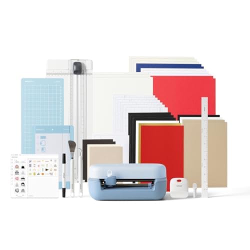 Image of Cricut Joy 2 Essential Bundle + Digital Content, Blue - Ultra Compact Cutting Machine - Perfect for Making Cards, Stickers, Labels and More - Includes Accessories for 35 Projects +