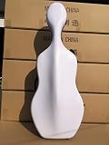 Siemonic Advance 4/4 Cello Case Carbon Fiber Cello Box Hard Case Carry Protect Cello Parts White Red