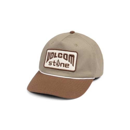 Image of Volcom Men's Snapback Hat - 6-Panel Twill Flat Brim Cap Adjustable Snap Closure