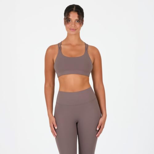 Image of YITTY Active Women's Ultraluxe Strappy Medium Impact Bra, Athleisure, 4-Way-Stretch