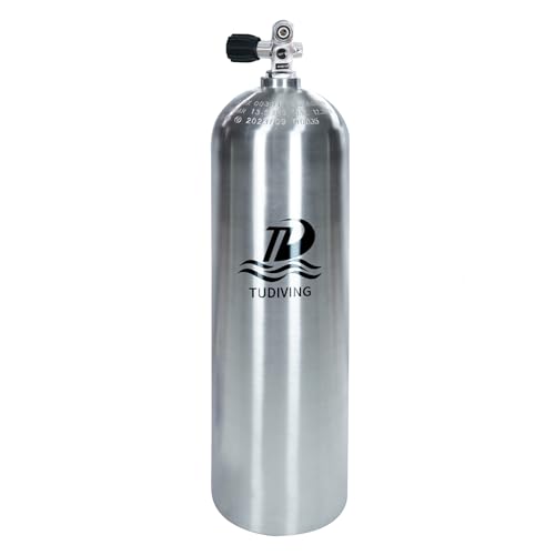 TUDIVING-11.1L Scuba Diving Tank,80 cu. ft Aluminum Tank,4500psi Scuba Cylinders,Diving Bottle with Scuba Valve