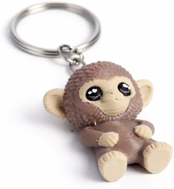 punch the monkey- 3D Bask  Tasar ml  Esnek Eklemli Mini Fig r anahtarl k - Fidget Toy Stres Oyunca  ve Hareketli Masa st  Aksesuar  -  ocuklar ve Yeti kinler  in Yarat c  Hediye 2adet