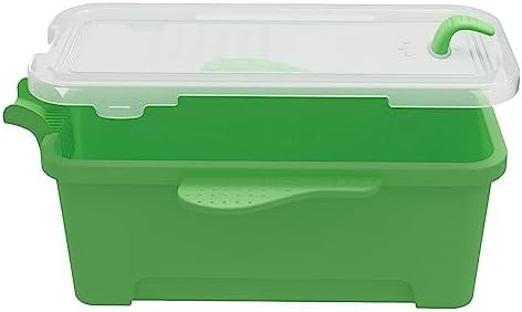 HMZXSY 68OZ Microwave Pasta Container Cooker with Strainer. Quickly Cooks up to 4 Servings Pasta, Cute Elephant-Shaped Multifunctional Cooker for Dorms, Kitchens or Offices.(Green)