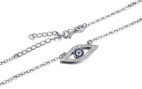 Goldminetrade Evil Eye Pendant Necklace For Women 925 Sterling Silver #TOP1