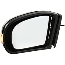 GO-PARTS - Power Mirror for Mercedes Benz C-Class 2001-2007, Left Driver, Manual Folding, Heated, Paintable, with In-Housing Signal Light, Without Auto Dimming, Blind Spot Detection, and Memory,