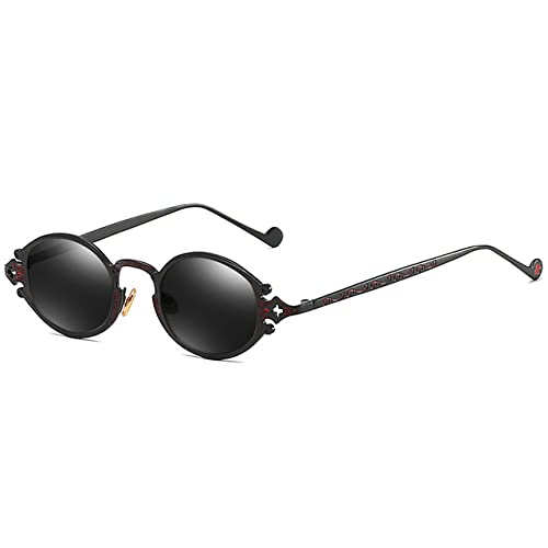 Lunettes de soleil steampunk avec verres noirs UV400 et cadre sculpté