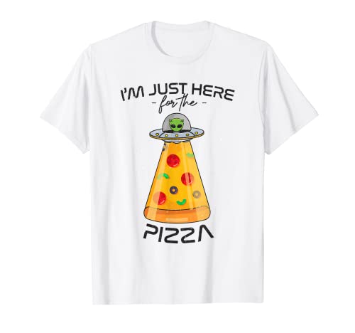 Divertida camisa alienígena OVNI secuestro para amantes de la pizza y los extranjeros Camiseta