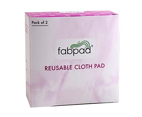 Image of FabPad Reusable Washable Sanitary Cloth Pads Napkins Eco-Friendly Menstrual Hygiene Solutions (Pack of 2)- Offwhite - (Regular + Maxi + 1 Wash Bag)