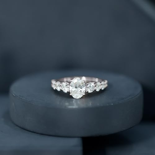 Certified Lab Grown Diamond 6X8mm Oval Engagement Ring, Ef-Vs Quality, 2 Carat Diamond Ring - With Jewelry Box4