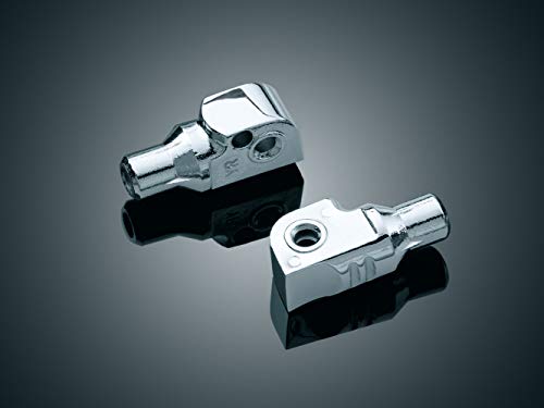 Kuryakyn 8811 Motorcycle Footpeg Component: Rear Tapered Peg Adapters for 1995-2019 Yamaha Motorcycles, Chrome, 1 Pair